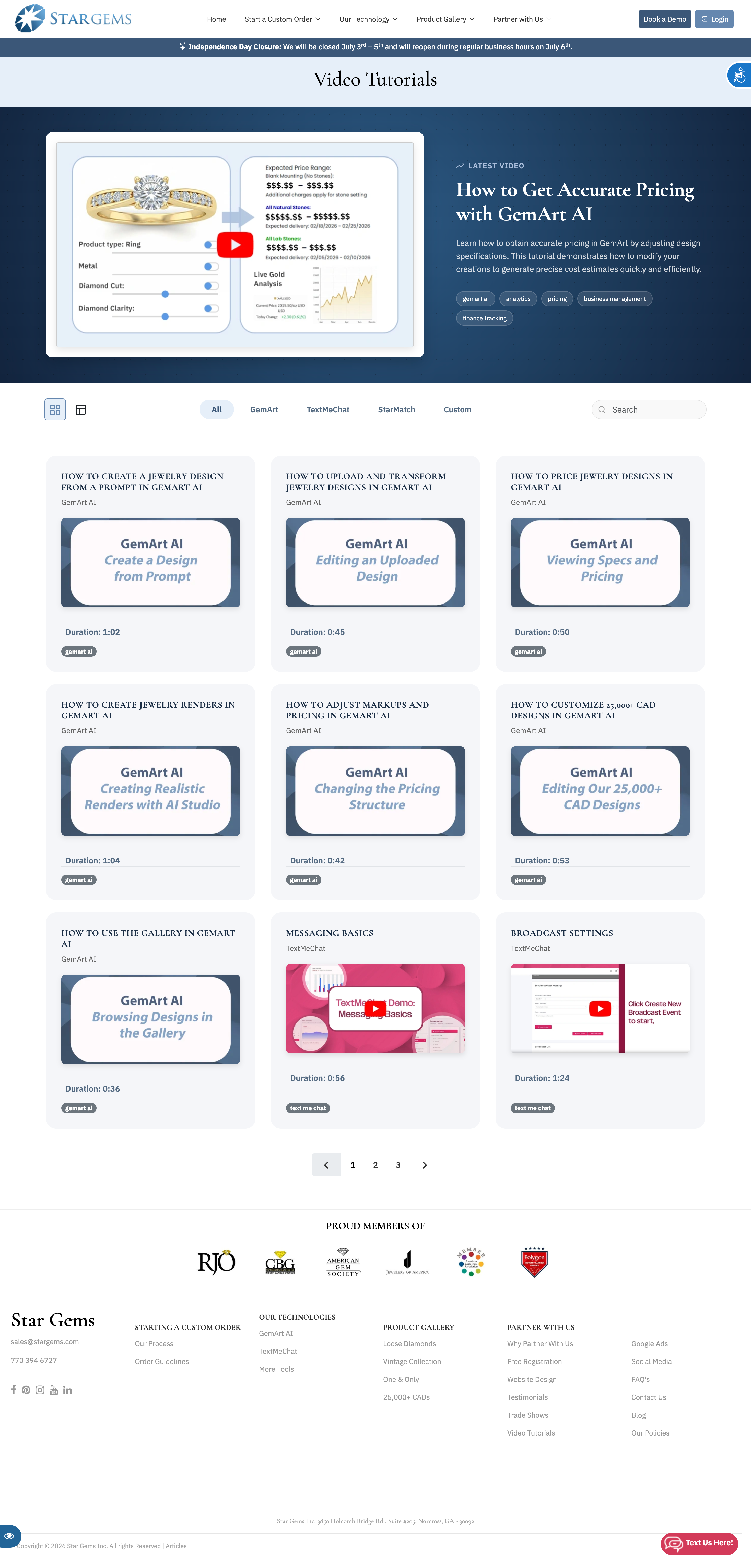 Video Tutorials Screenshot