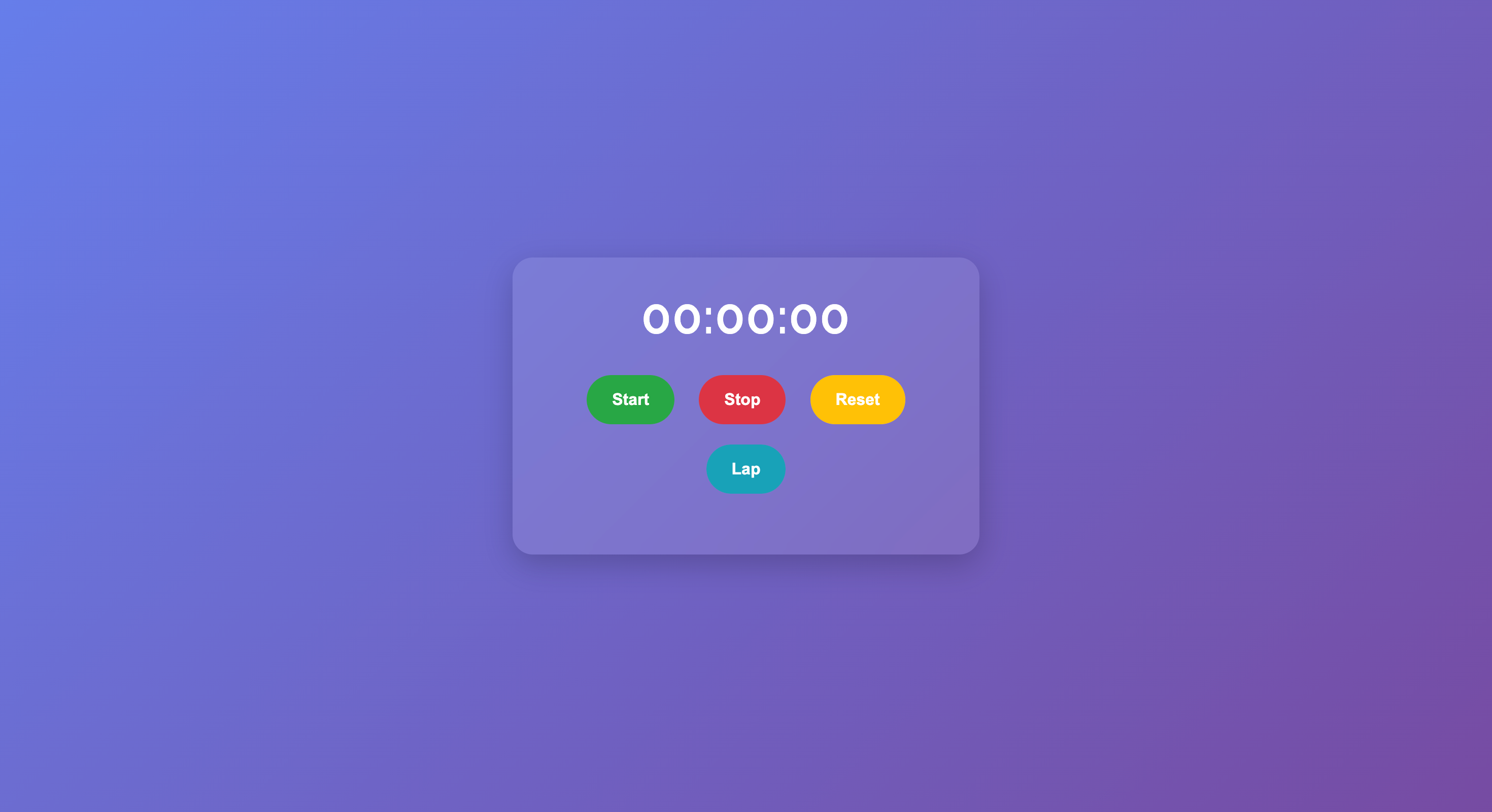Stopwatch App Screenshot